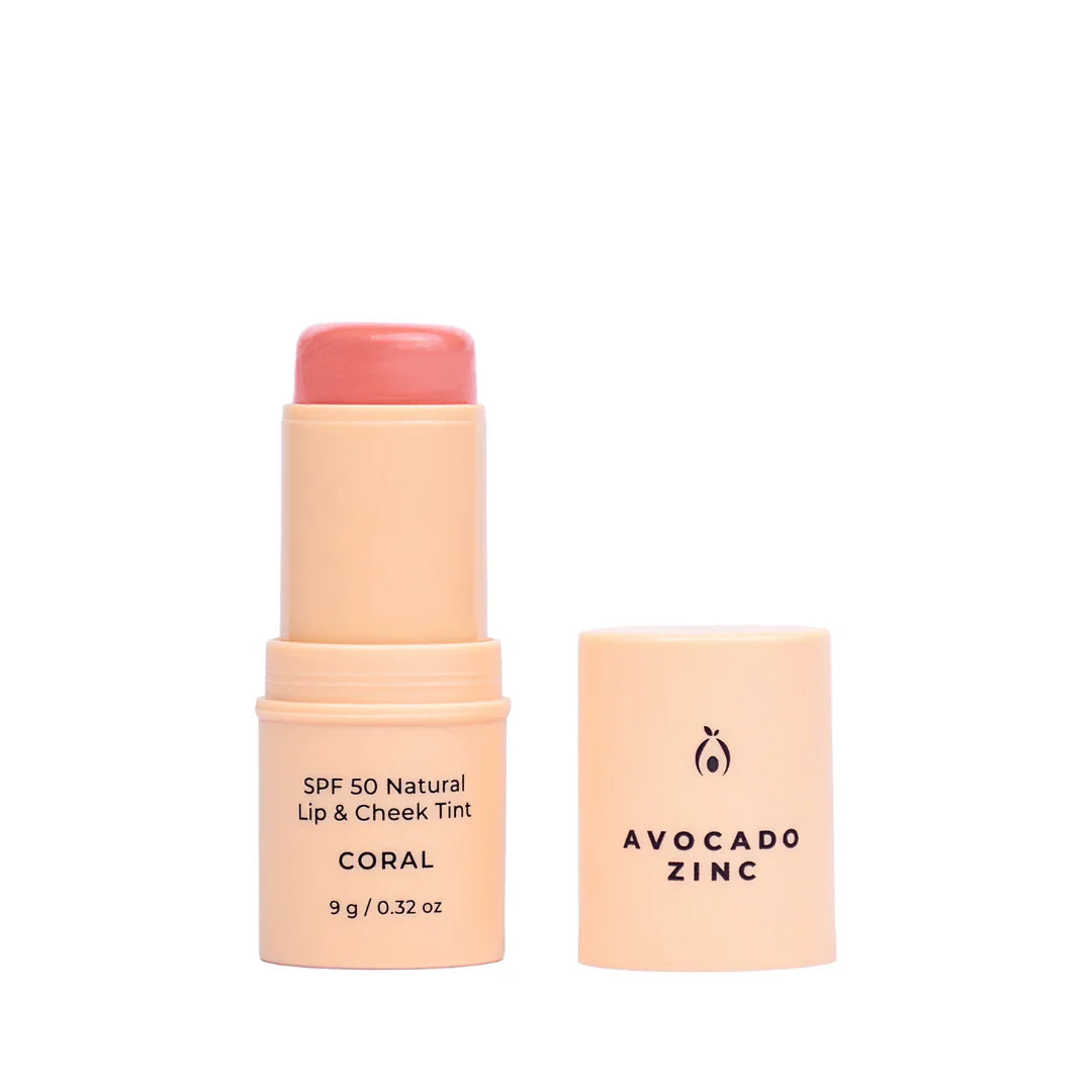 Avocado Zinc SPF50 Natural Lip & Cheek Tint - Red Earth 9g