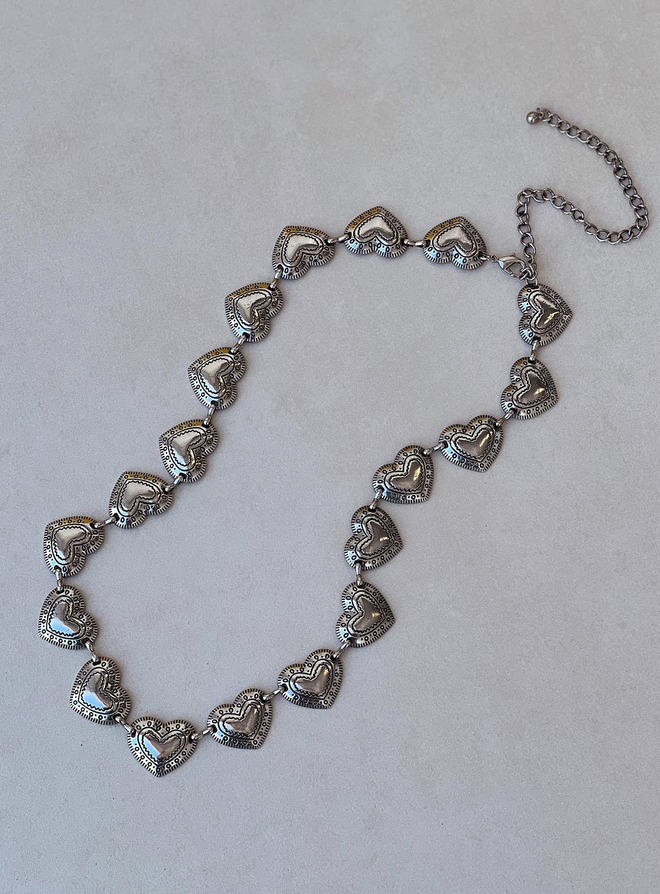 Thorne Low Waist Chain Belt Silver