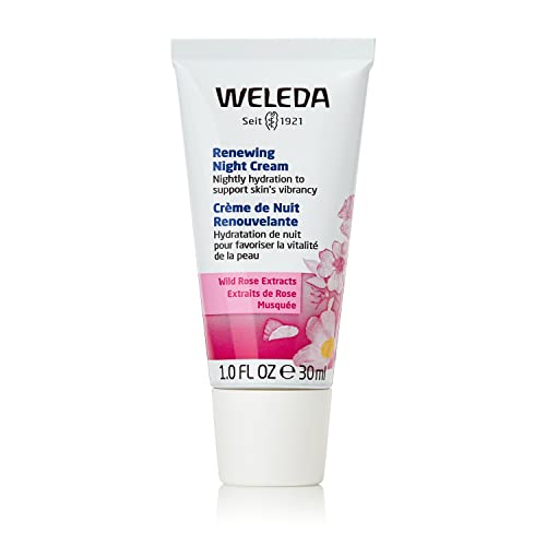 Weleda Renewing Night Face Cream, 1 Fluid Ounce, Plant Rich Moisturizer with Wild Rose, Peach Kernel and Sweet Almond Oils
