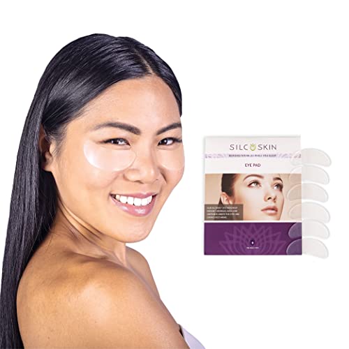 SilcSkin Silicone Eye Pads for Fine Lines, Crepey Skin, and Puffiness - Reusable Overnight Face Pads - 45 Day Supply