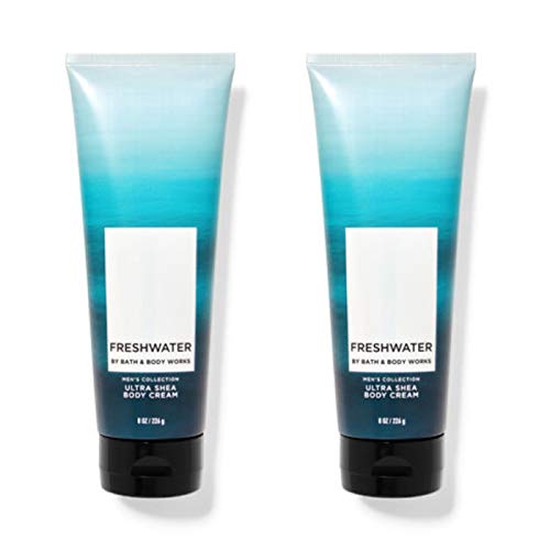 Bath and Body Works Men's Collection Freshwater Ultra Shea Body Cream 8 Oz. 2 Pack.
