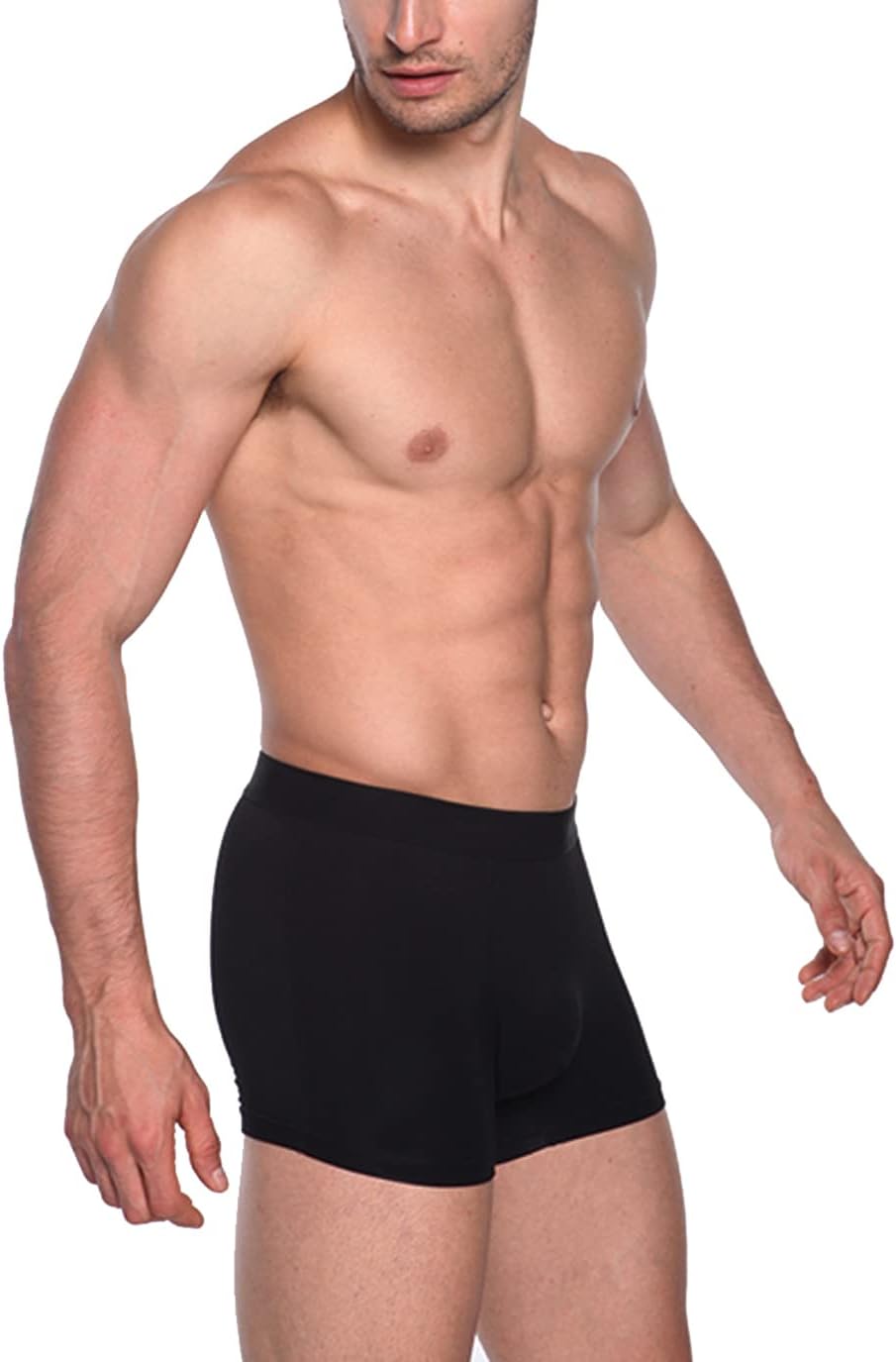 Washable Absorbent Urinary Incontinence Underwear for Men, Soft Leak Proof Boxer Briefs for Bladder Leakage 60ML (Large, Black)