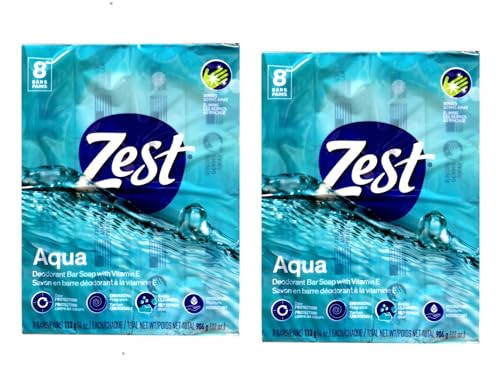 Zest Aqua Bar Soap 4 Ounce Bars, 16-Count