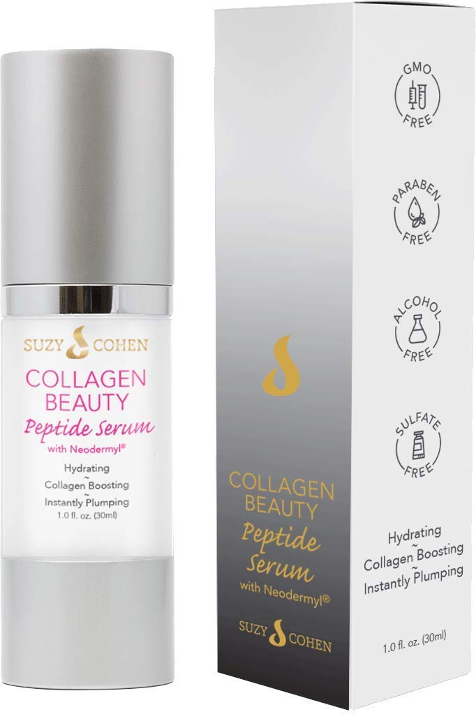 Suzy Cohen, Collagen Beauty Peptide Serum, Collagen Boosting, Instant Plumping Skin Elasticity, Firmness 30 ml