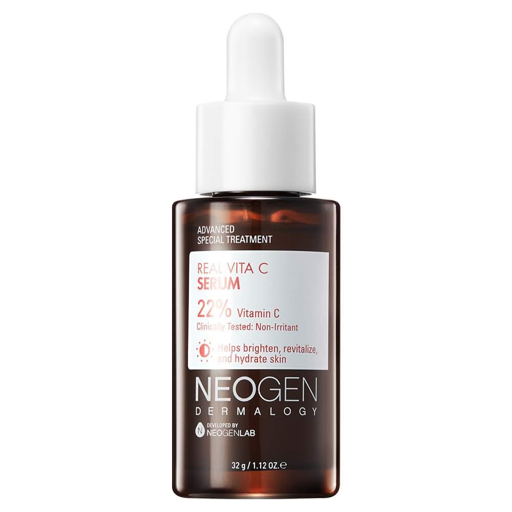 DERMALOGY by NEOGENLAB Real Vita C Serum 1.12 oz (32g) - Brightening, Hydrating Facial Serum with 22% Vitamin C (Pure Ascorbic Acid), Vitamin E, Vitamin B5 and Niacinamide - Korean Skin Care
