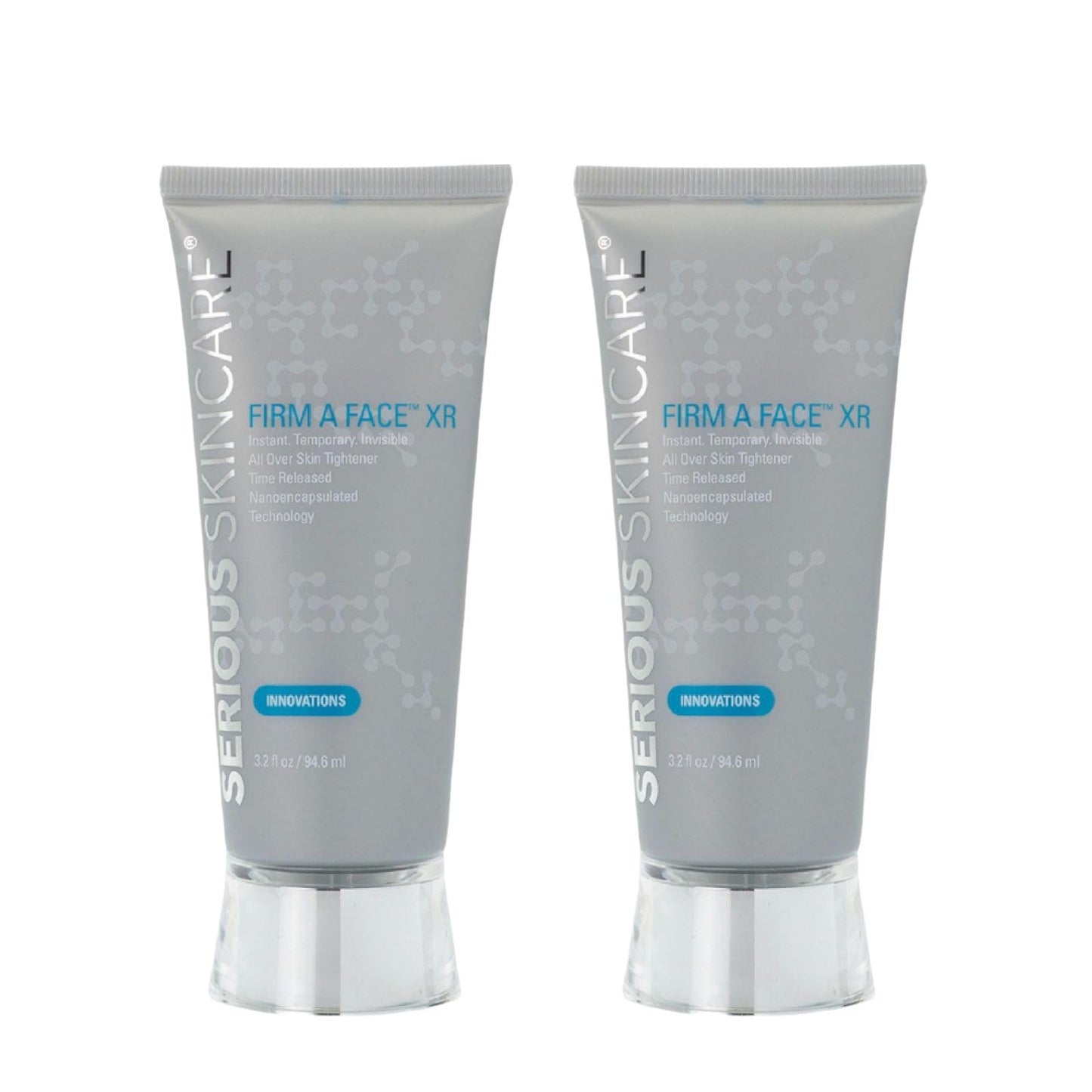Serious Skincare Firm A Face XR Temporary All Over Skin Tightener - Instantly Smooth The Appearance of Deep Wrinkles, Fine Lines & Enlarged Pores - 2-Pack - (2) 3.2 oz. Tubes - Time Released