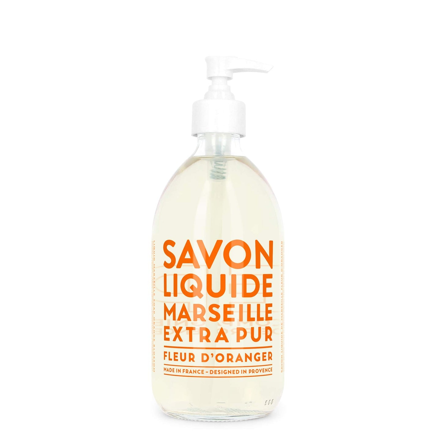 Compagnie de Provence Savon de Marseille Extra Pure Liquid Soap - Orange Blossom - 16.7 Fl Oz Glass Pump Bottle
