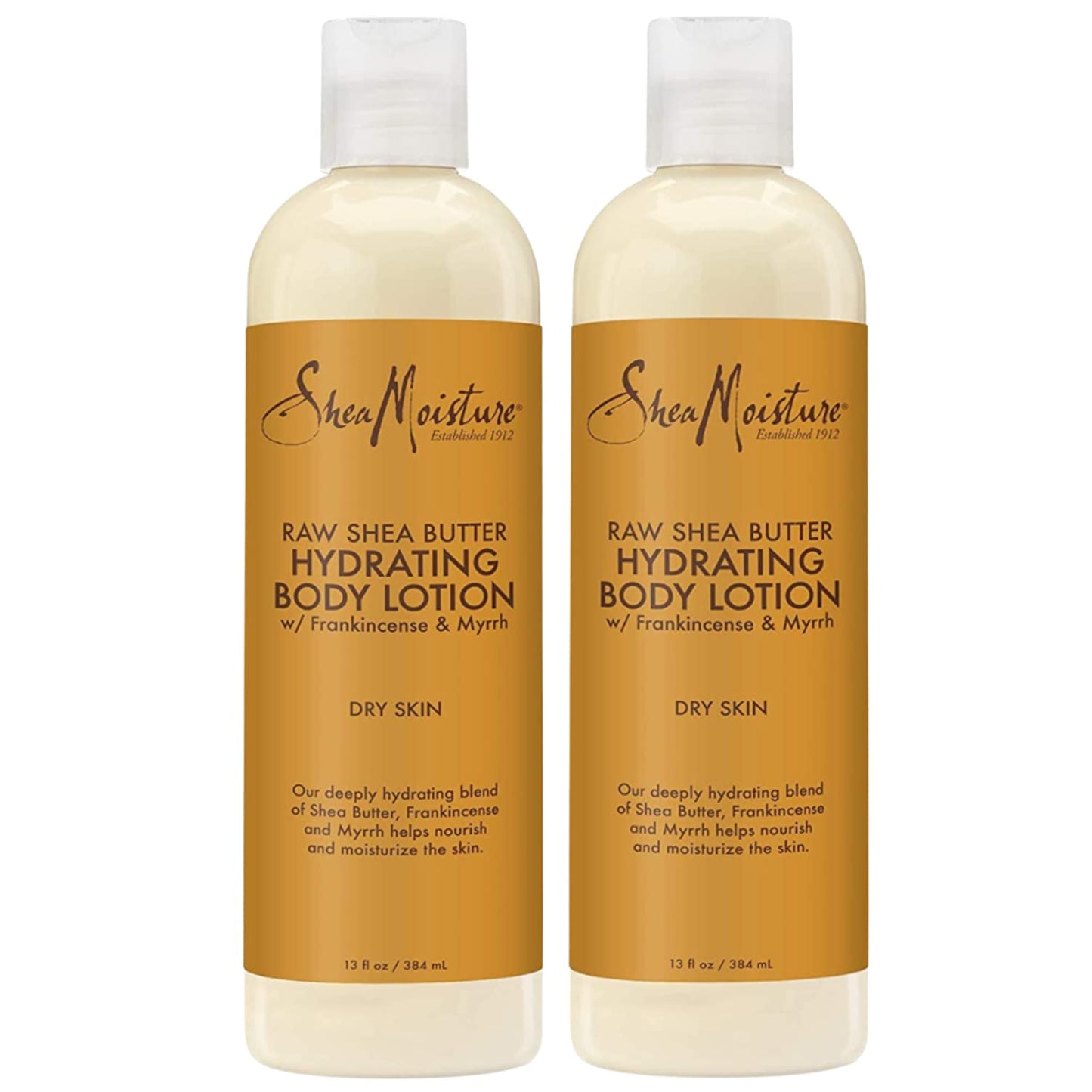 SheaMoisture Raw Shea Butter Hydrating Body Lotion 13 Oz (2 Pack) with box