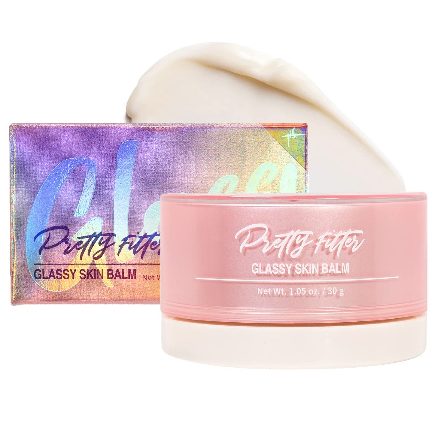 TOUCH IN SOL Pretty Filter Glassy Skin Balm Primer 1.05 oz. – Skin Smooth Moisturizing Primer before Makeup - Natural Glow Face Cream Moisturizer with Shea Butter and Rose Flower Water