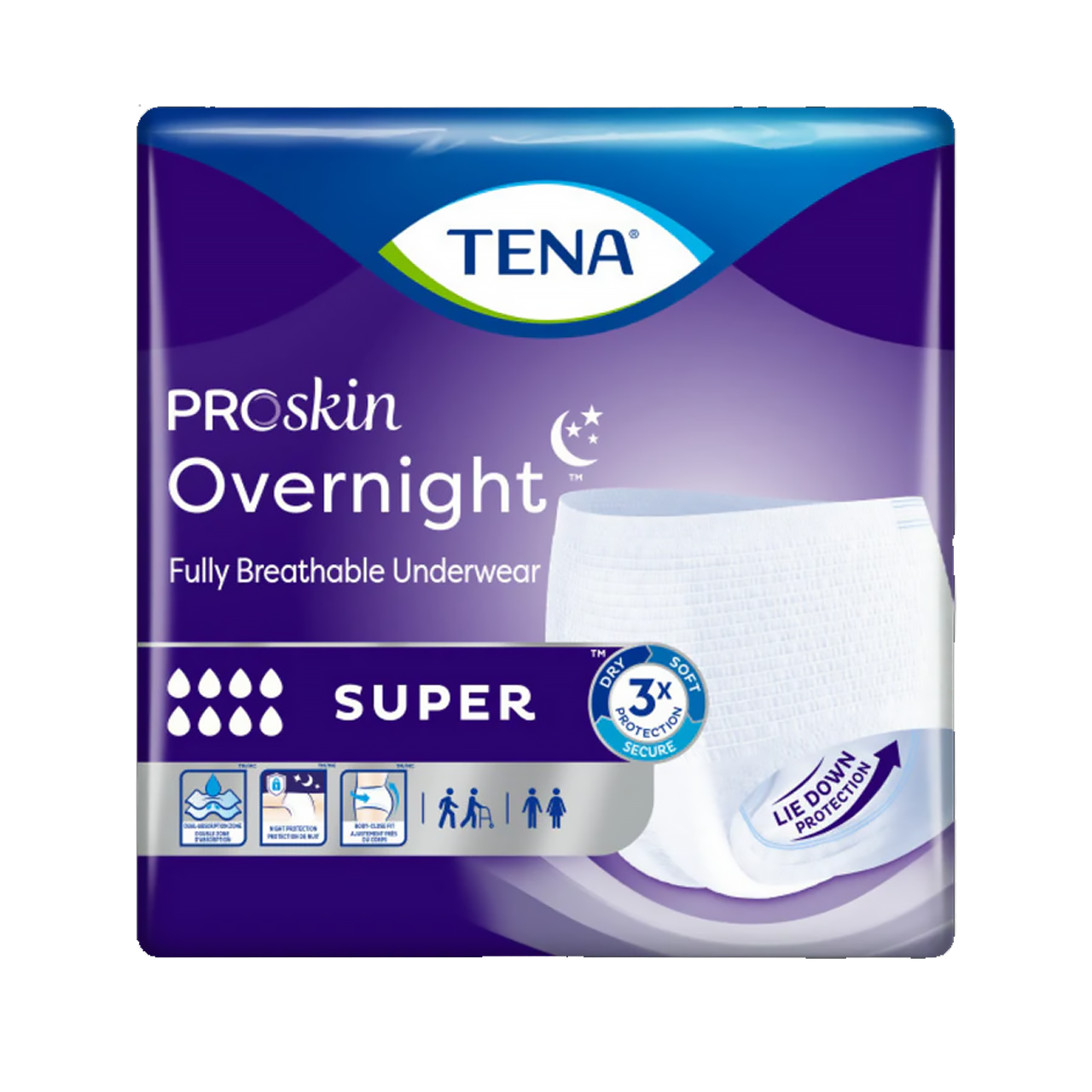 Tena - ProSkin Overnight Breathable Underwear - Super XL | 12