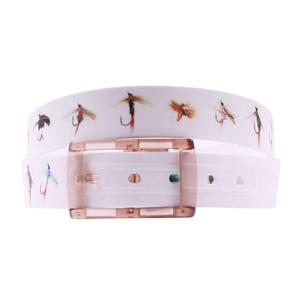 Fly Fishing Lures Classic Belt with Khaki Buckle by C4 Belts