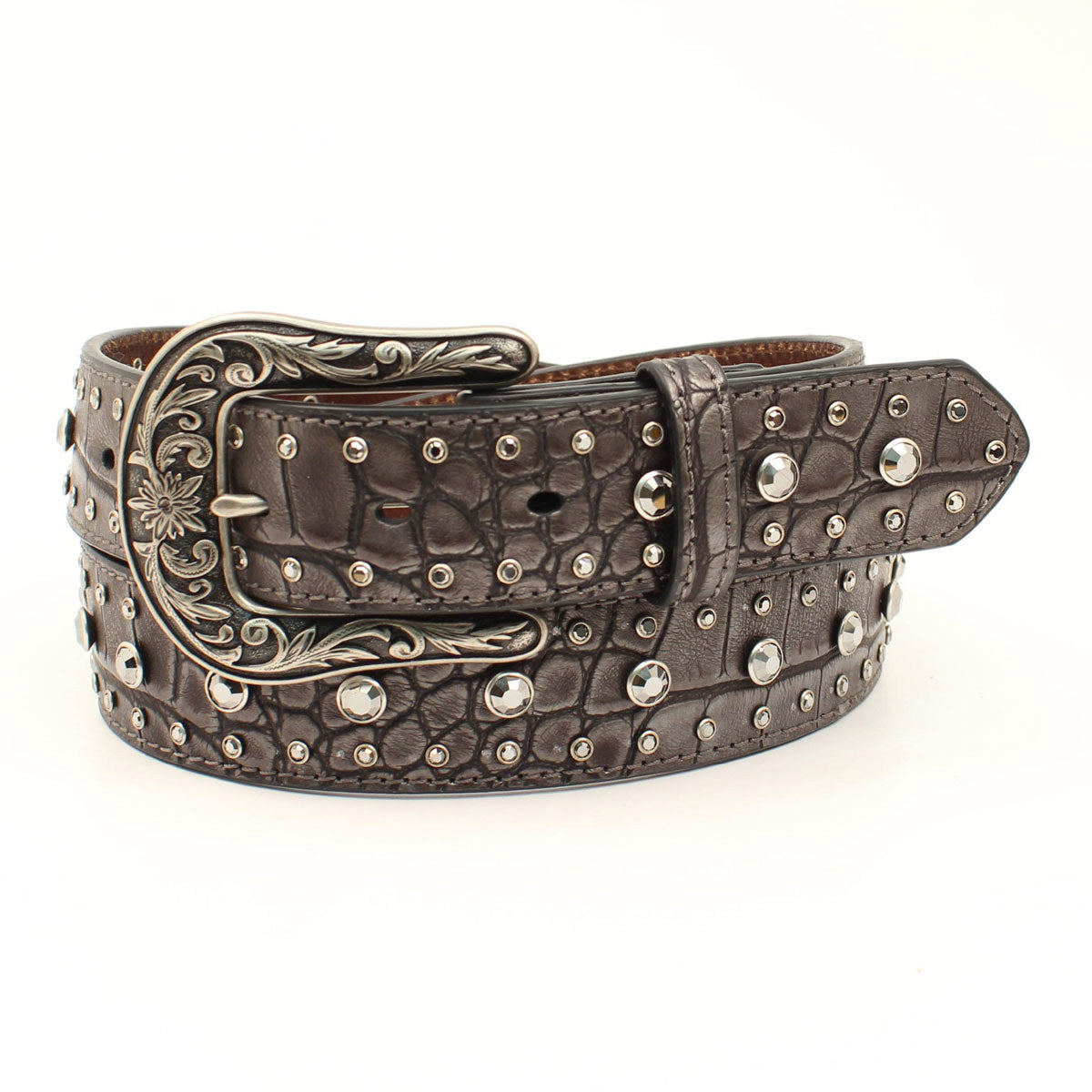 Nocona Women's Silver Croc Belt