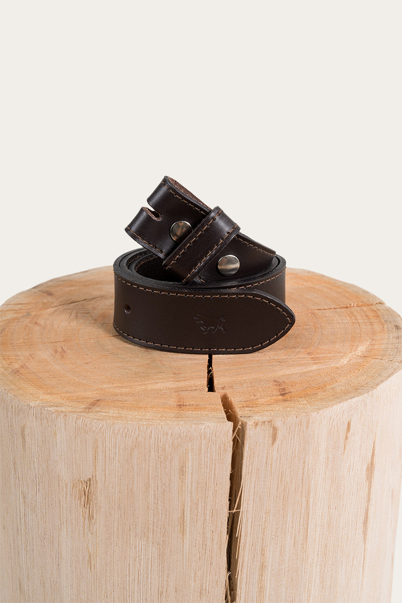 Tibbs Leather Belt Strap - Dark Chocolate