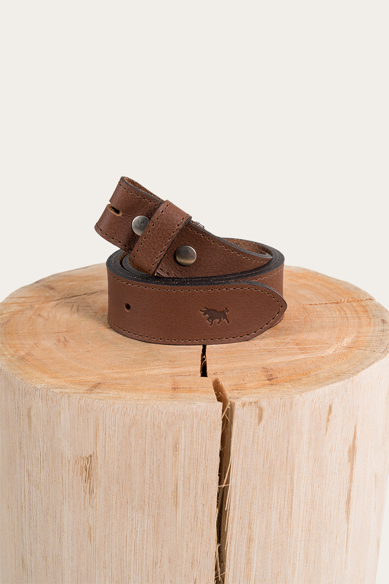 Tibbs Leather Belt Strap - Walnut