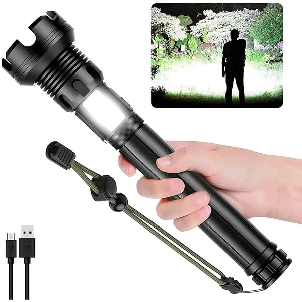 🔦LED Rechargeable Tactical Laser Flashlight 90000 High Lumens
