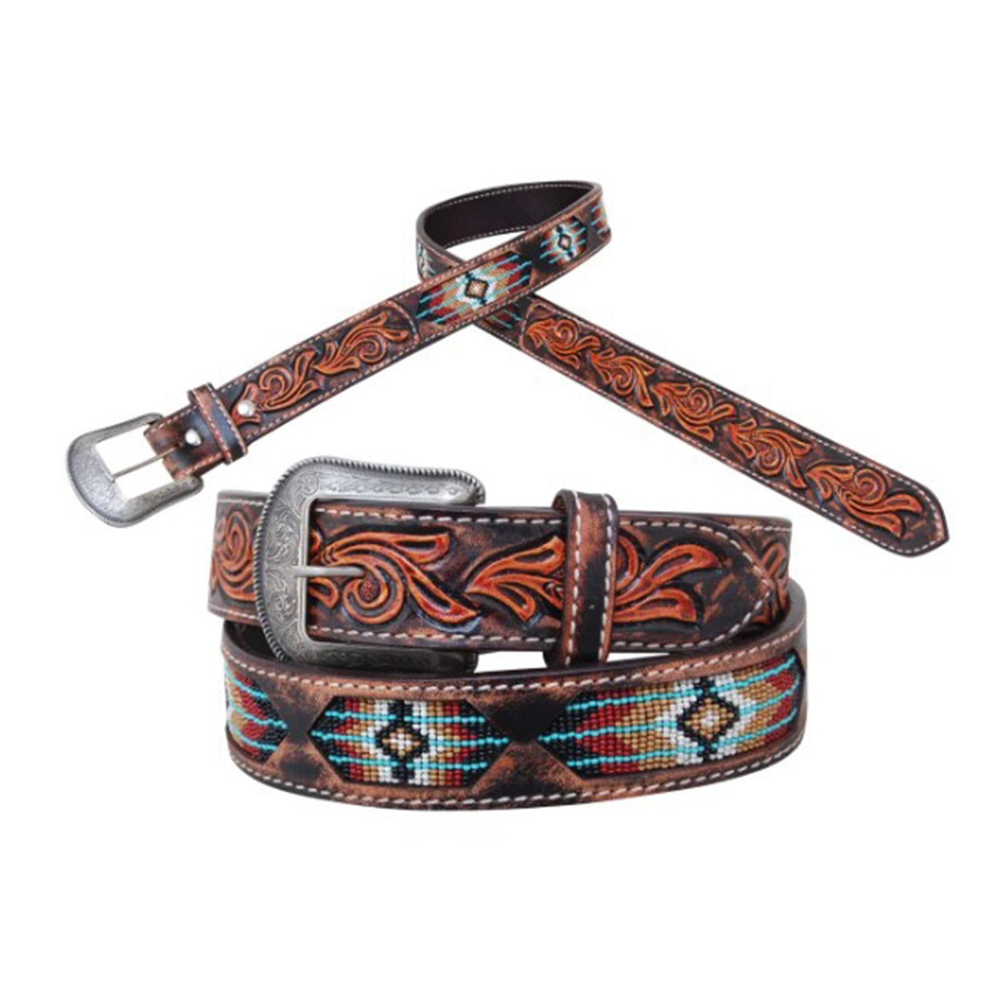 Circle Y Men's Southwest Inlay Belt