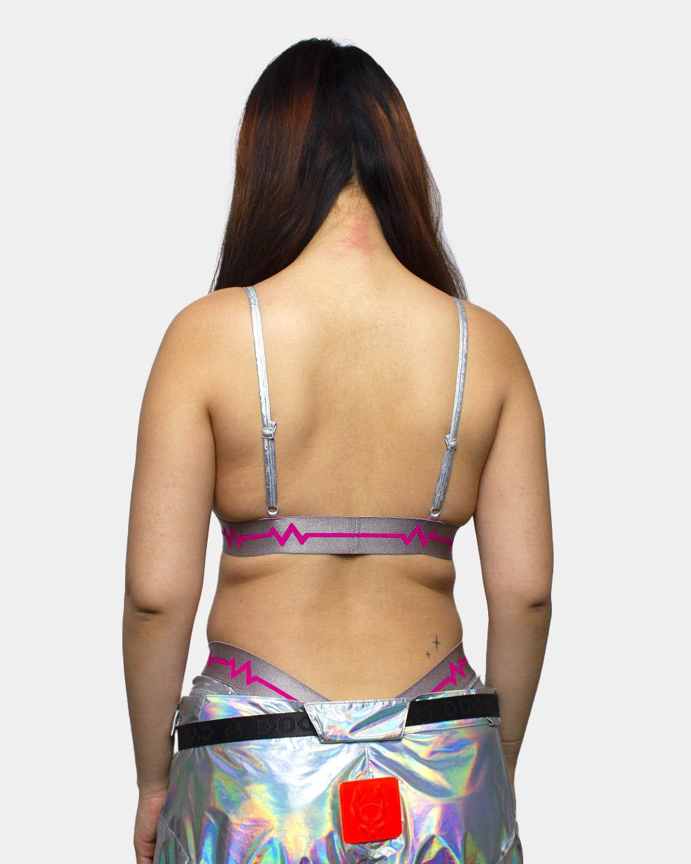 TRIANGLE BRALET SET GALAXY TWO TONE UV SILVER