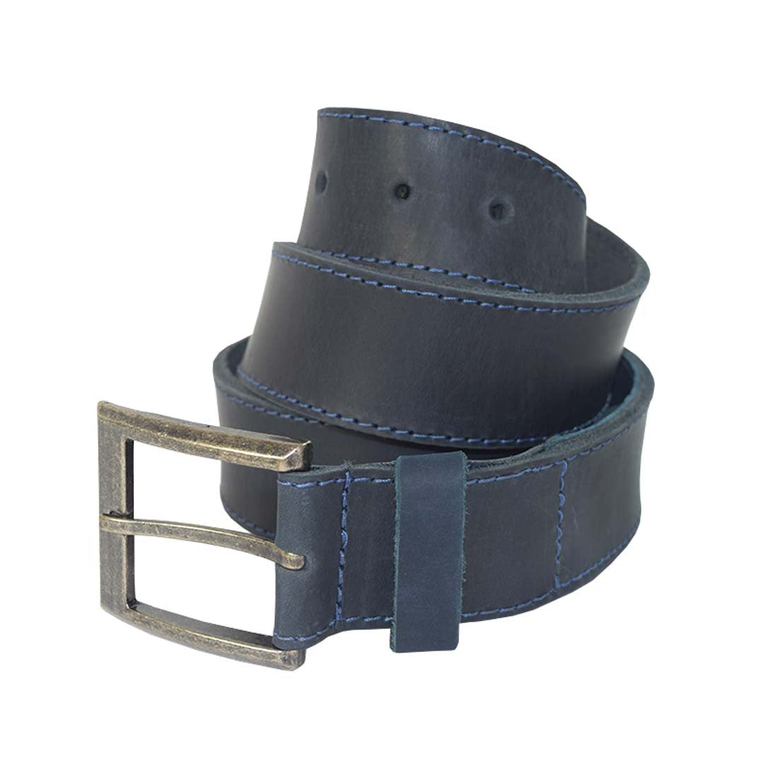 Men's Thick Leather Belt With Inner Pocket