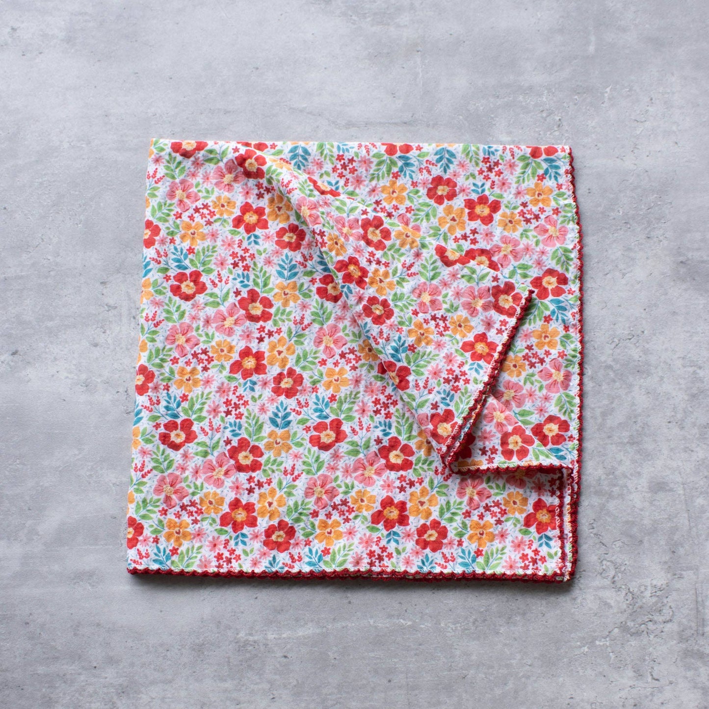 Tropical Floral Cotton Scarf