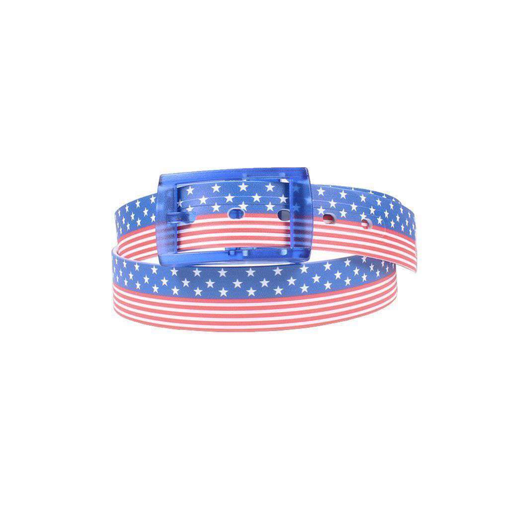 Americana Classic Belt with Blue Buckle by C4 Belts