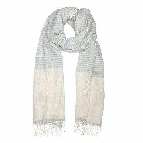 Airy Cotton Stripe Scarf - zoter Shop