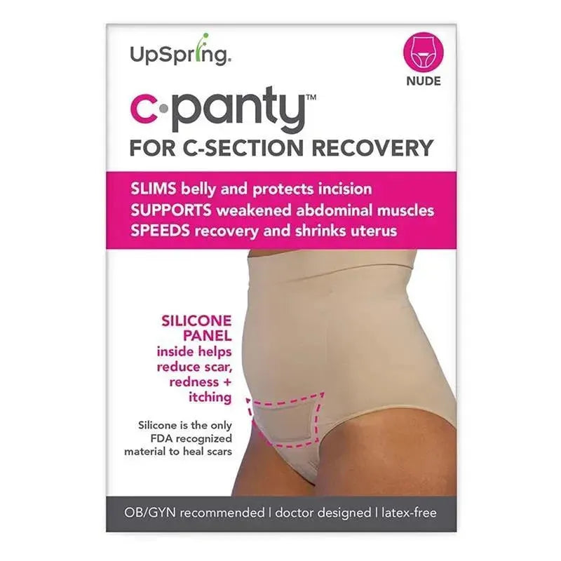 UpSpringBaby C-Panty High Waist C-Section Recovery & Slimming Panty, Nude