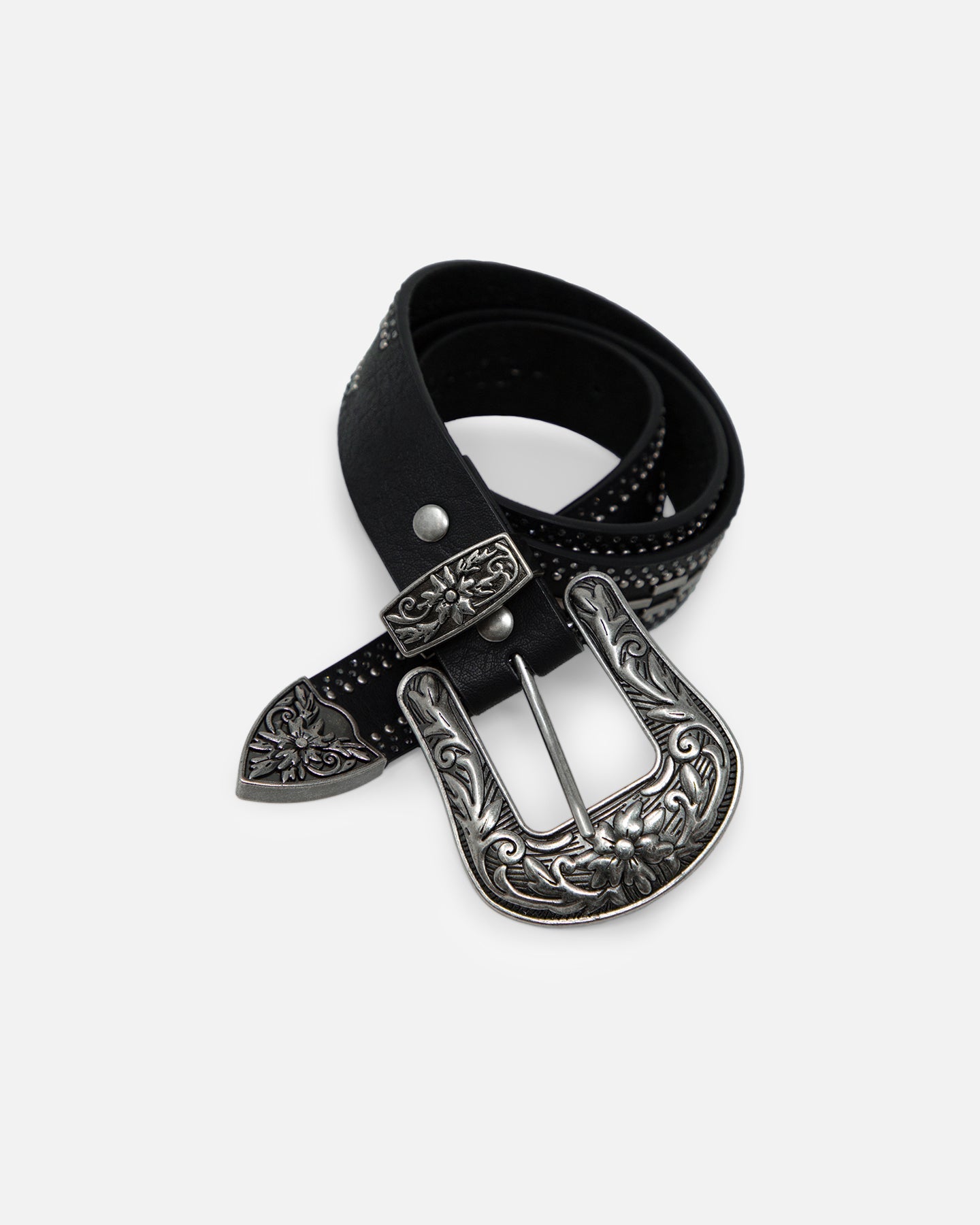 MNML Metal Studded Belt Black