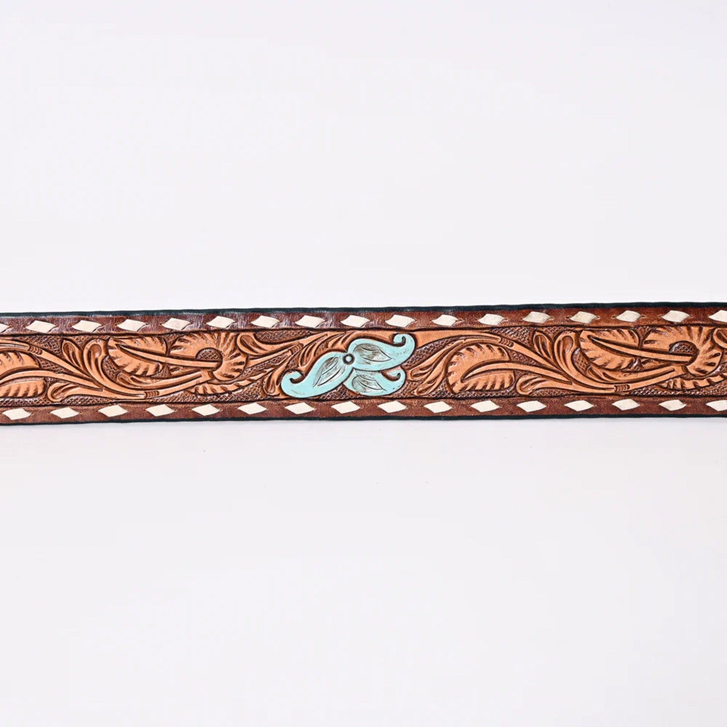 American Darling Women's Tooled Blue Flower Belt