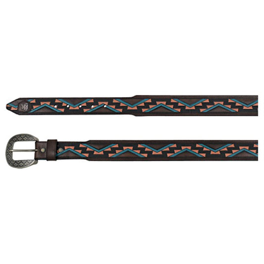 Red Dirt Men's Brown Geo Print Belt