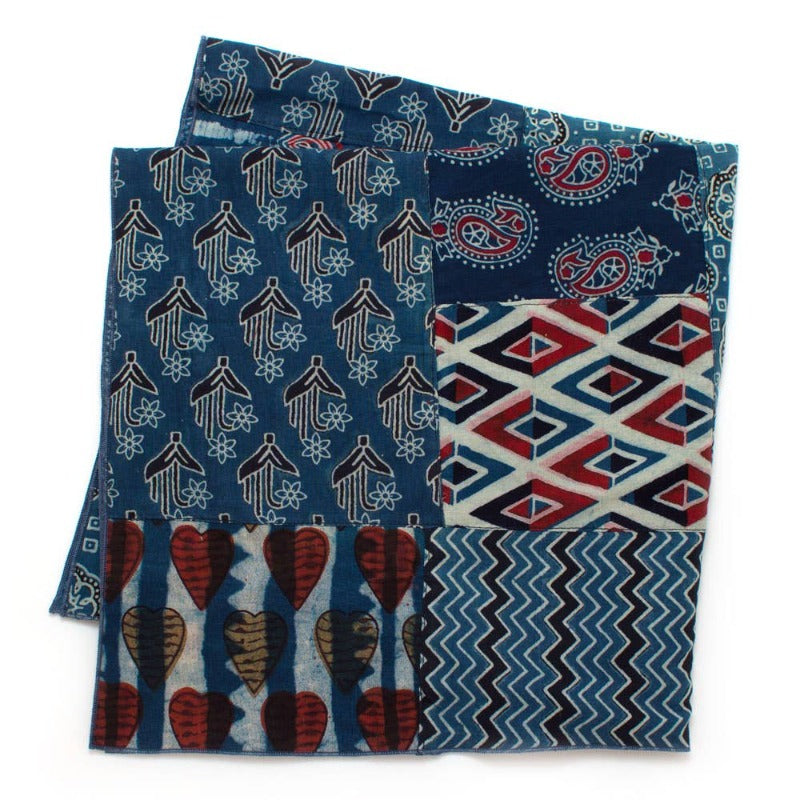 General Knot Bengal Patchwork Double Sided Blue Bandana