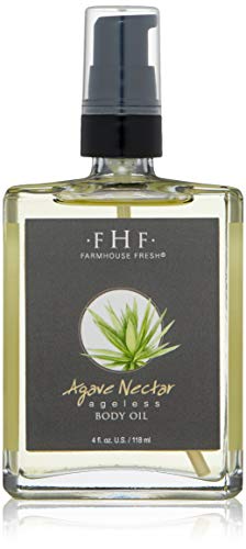 FarmHouse Fresh Agave Nectar Ageless Body Oil, 4 Fl Oz (Pack of 1)