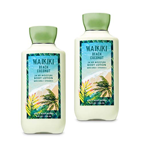 Body Works 2 Pack Waikiki beach coconut Super Smooth Body Lotion 8 Oz.