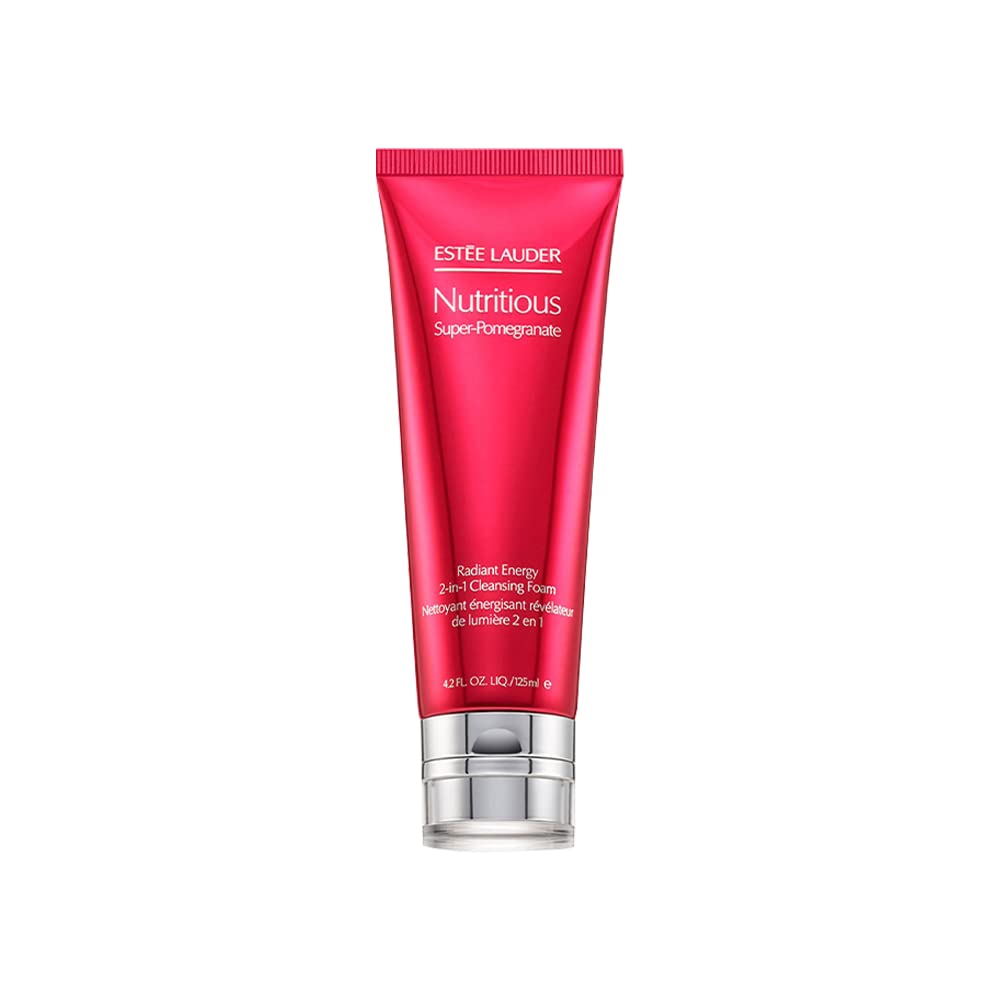 Estee Lauder Nutritious Super-Pomegranate Radiant Energy 2-In-1 Cleansing Foam, Full Size, 4.2 Fl Oz