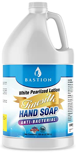 Antibacterial Finesilk White Pearlized Lotion Liquid Hand Soap: Bulk Refill Jug. PH Balanced Ultra-Strength. Made In USA (Finesilk, Gallon)