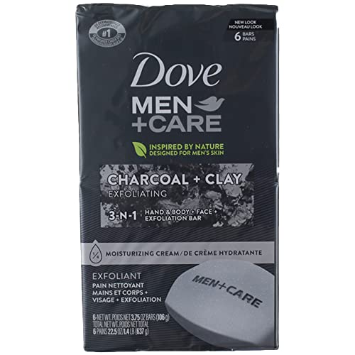 Dove, Men Bar Soap Charcoal + Clay, 4 Ounce