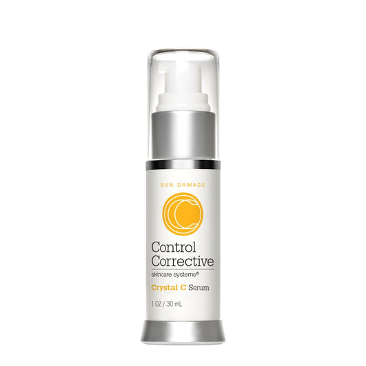 CONTROL CORRECTIVE Crystal C Serum, 1 Oz - Brightens, Hydrates & Fights Daily Photodamage, Hyaluronic Acid & Vitamin C, Lightweight Concentrated Serum For Brightening, Improves The Health Of The Skin