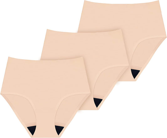 Washable Urinary Incontinence Underwear for Women, Absorbent Seamless High Waist Panty for Bladder leaks, 3 Pack