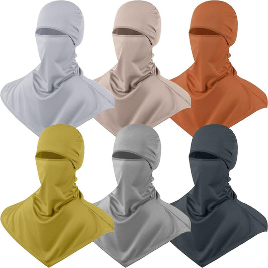 6 Pieces Balaclava Face Mask Cover Breathable Long Neck Covers for Men Women Outdoor Sports UV Sun Protection