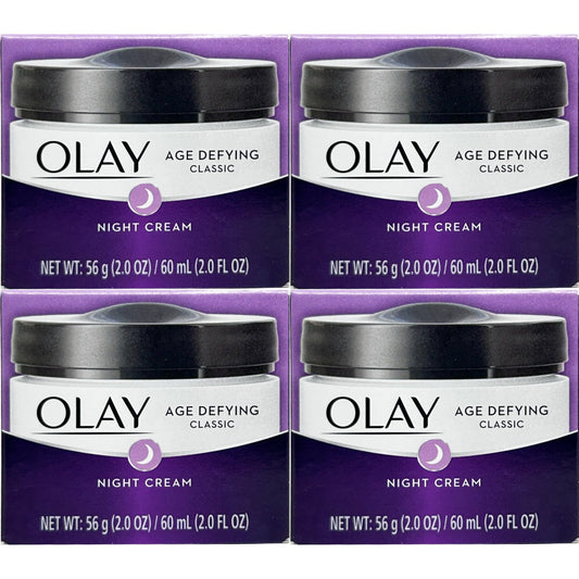 OLAY Age Defying Classic Night Cream 2.0 oz (Packs of 4)