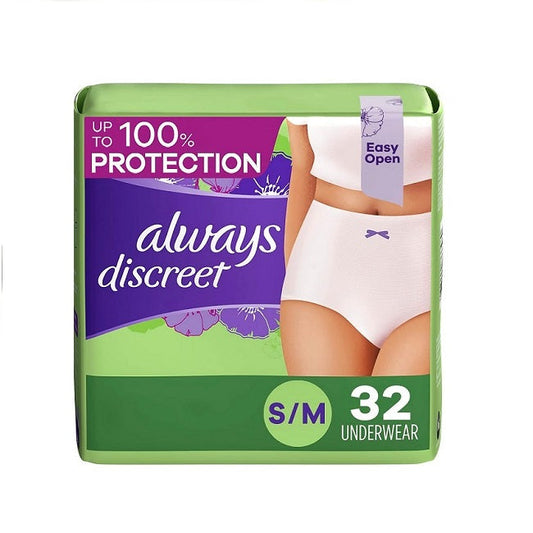 Always Discreet Maximum Protection Underwear Small/Medium 32 Count