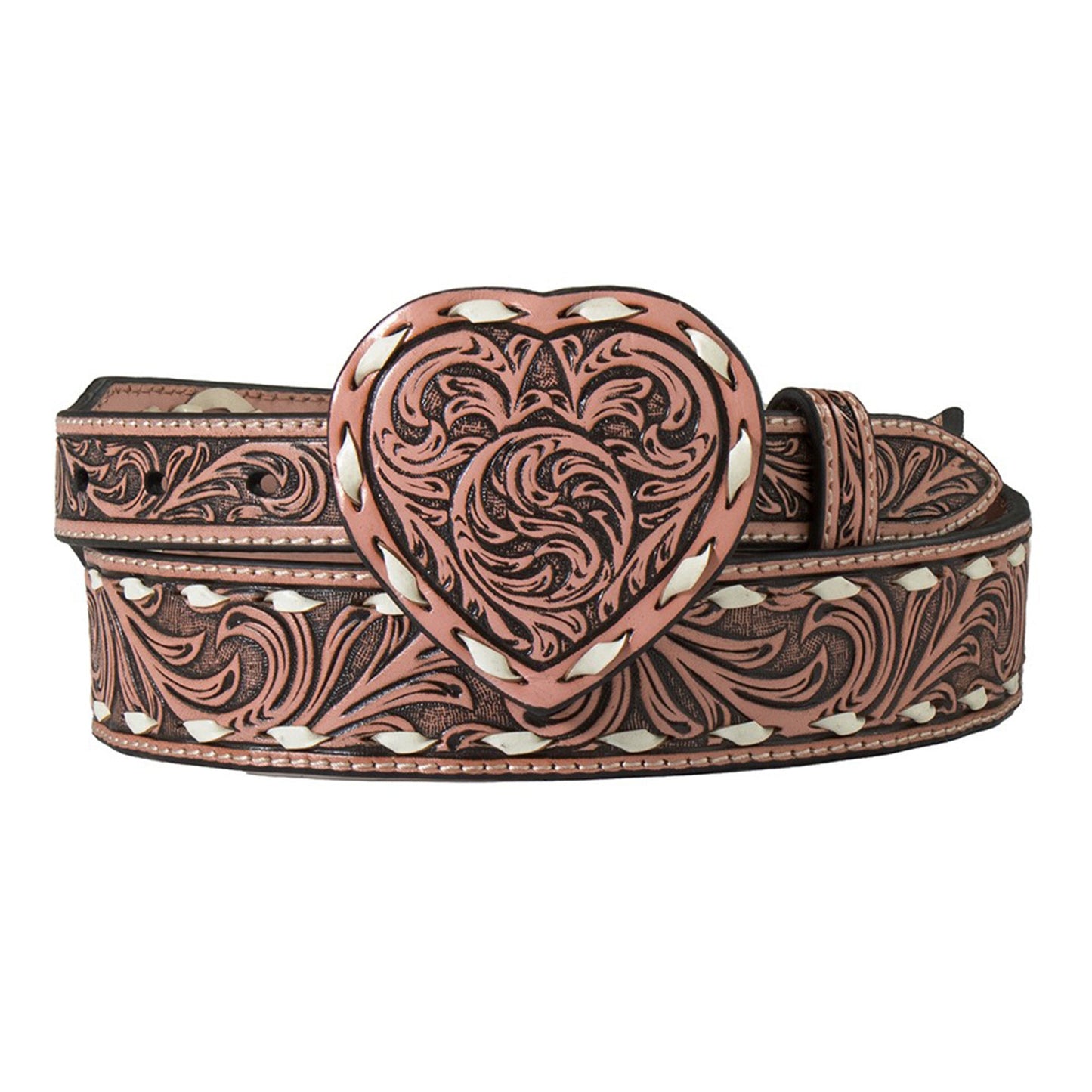 Angel Ranch Women's Embossed Heart Belt