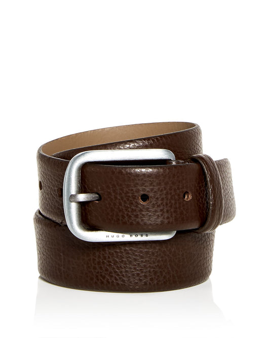 Boss Hugo Boss Curtis Leather Belt Dark Brown