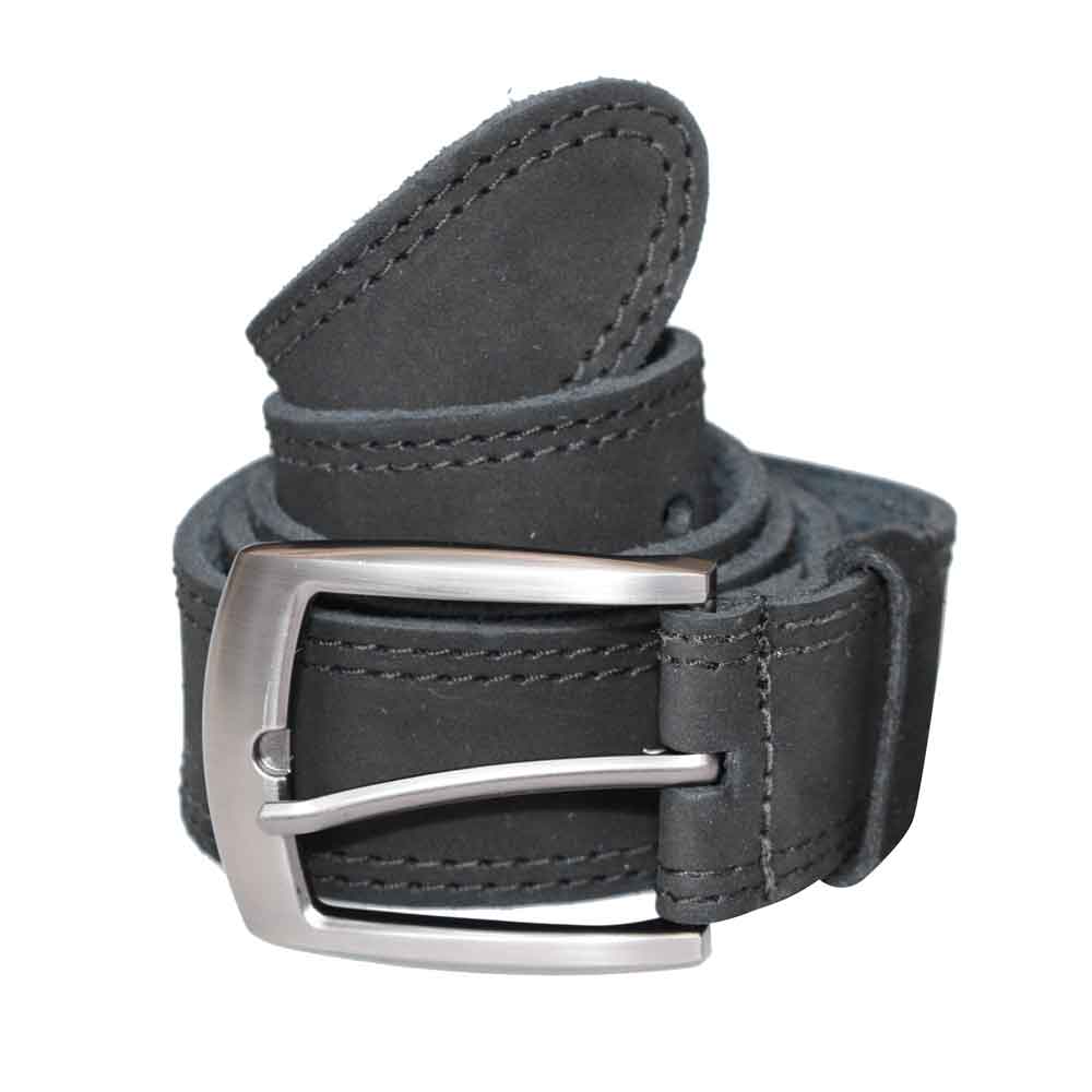 Two Row Stitch Leather Belt