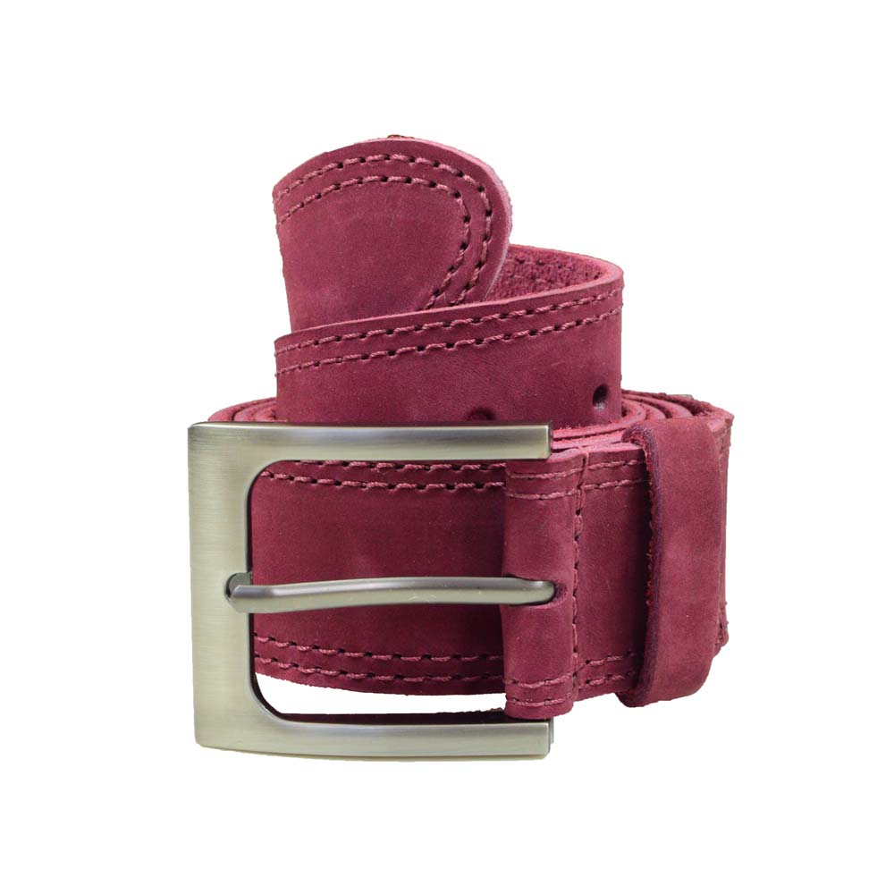 Two Row Stitch Leather Belt