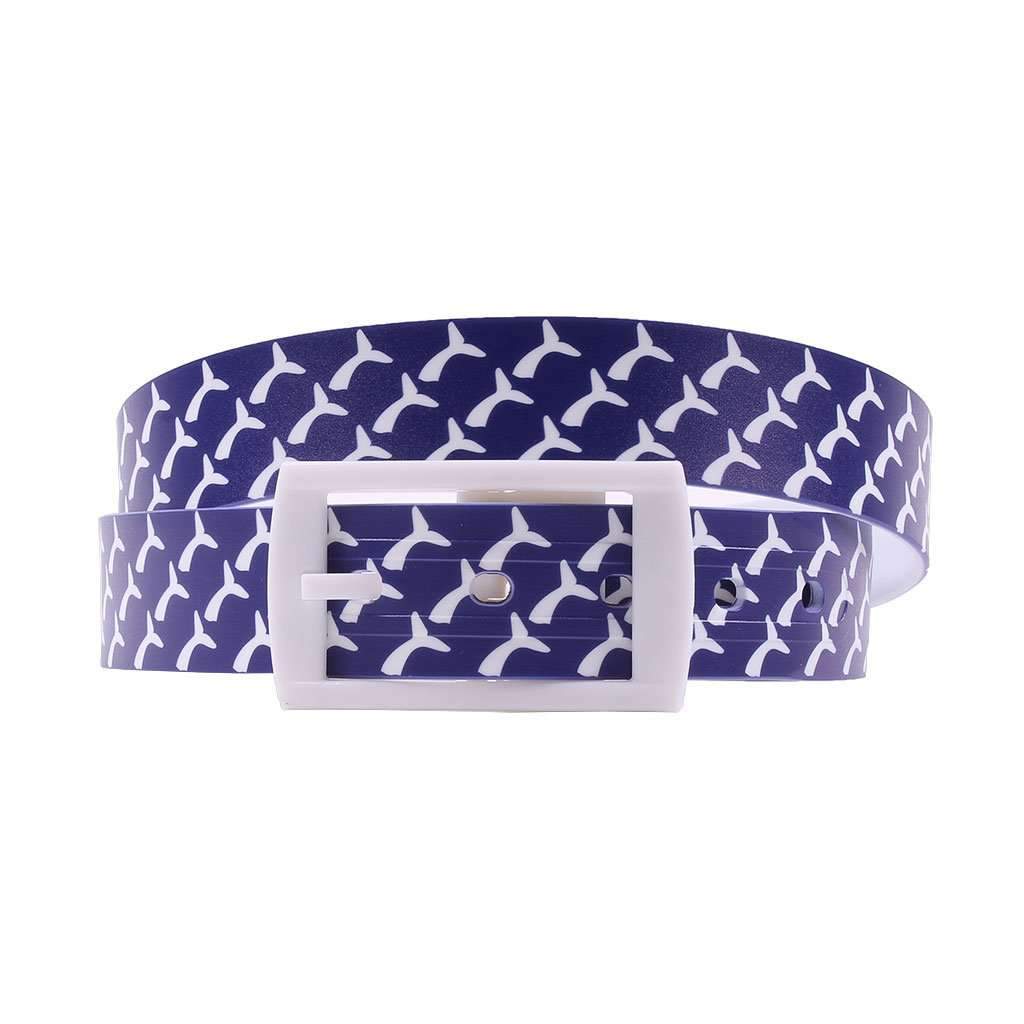 Whale Tail Classic Belt with White Buckle by C4 Belts