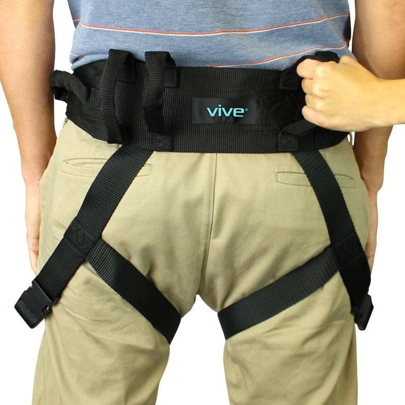 Vive Health Padded Patient Transfer Gait Belt with Leg Straps