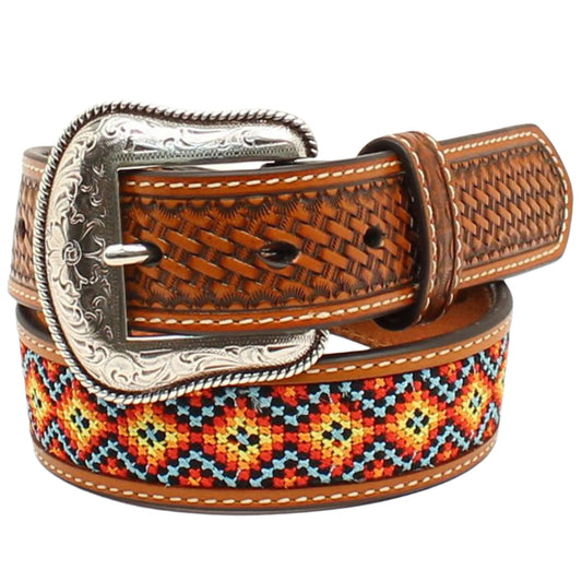 1/4" Multi-Colored Embroidered Belt