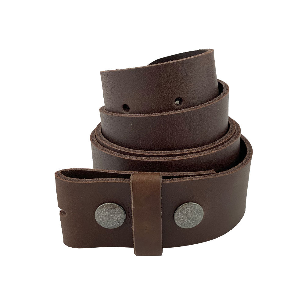 Rustic Thick Leather Snap On Belt