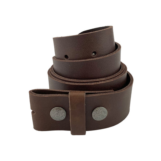 Rustic Thick Leather Snap On Belt