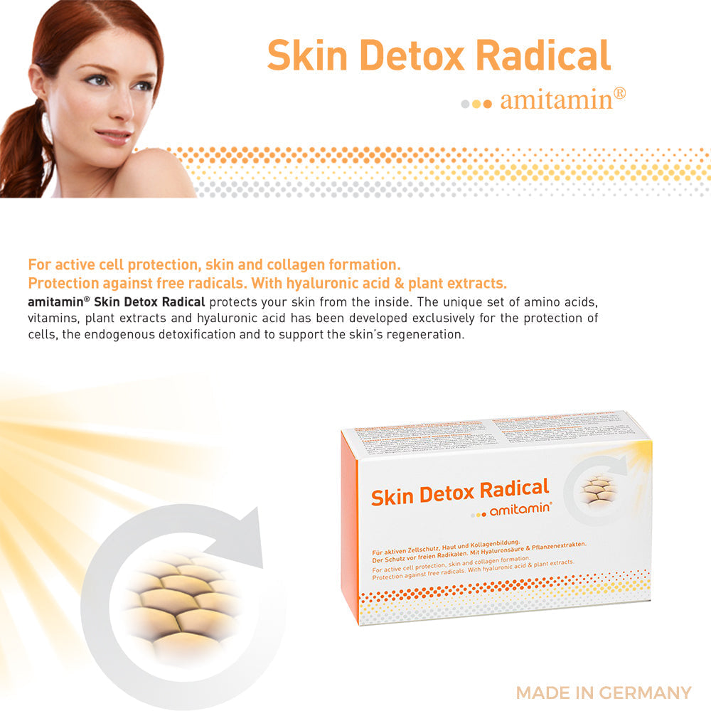 amitamin Skin Detox Radical-Ultimate Skin Care Natural Formula (1 Box 30 Days Supply)